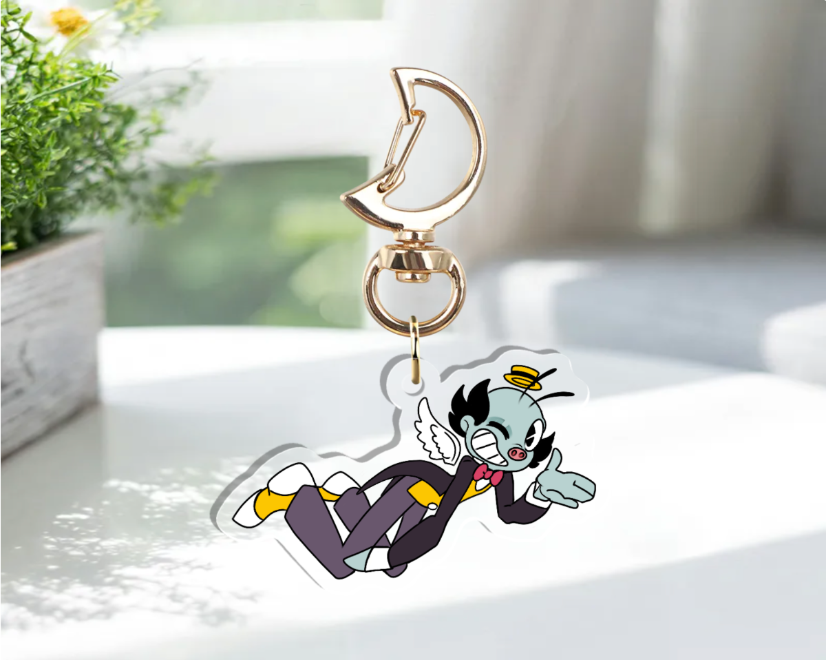 Angel Ding Clear Acrylic Key Chain